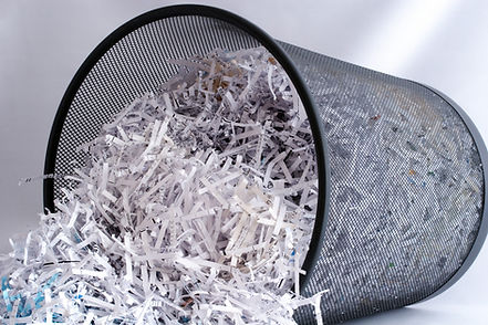 Spilled Shredded Paper