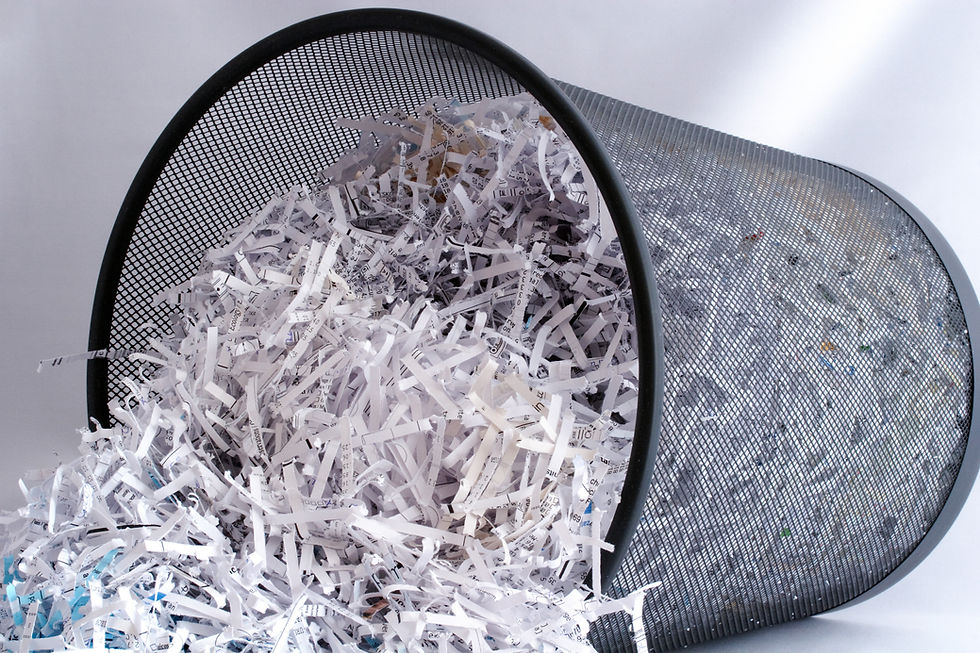 shredded paper wish-cycling