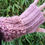 Thumbnail: Marsala Rose Handmade Knitted Loop Fingerless Gloves