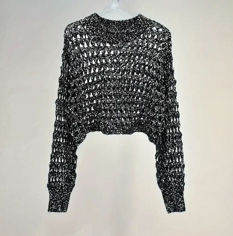 Knitted Net Pullover  CoverUp Top
