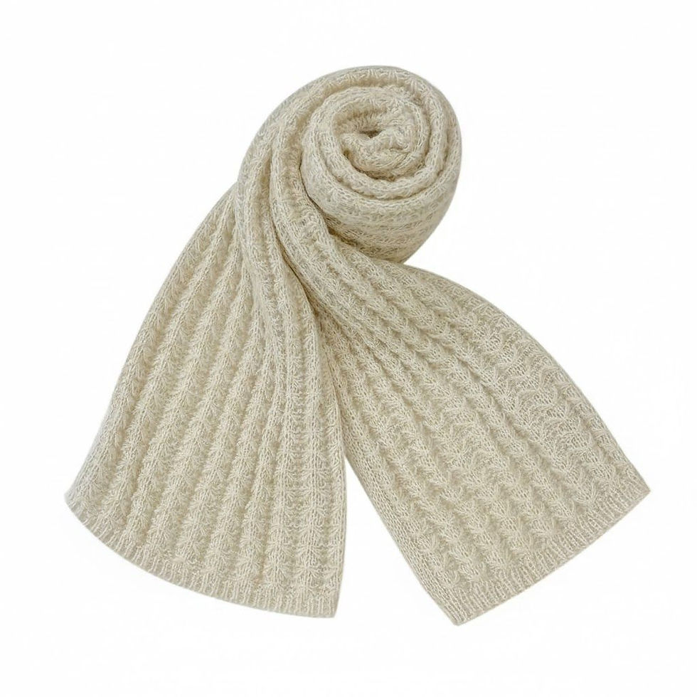 Thumbnail: Handknit Wool Scarf Multiple Colors