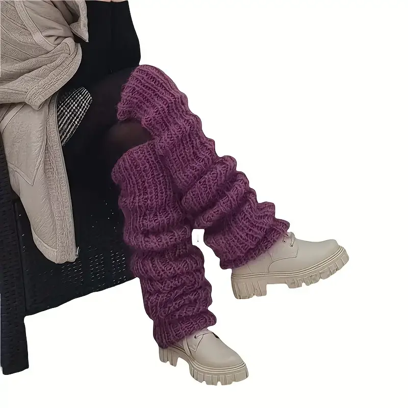 Thumbnail: Hand-Knitted Over-the-Knee Leg Warmer Stulpen– Various Colors
