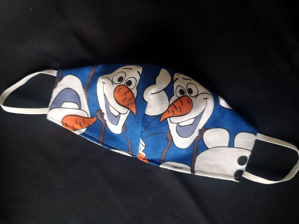 Snowman Handmade Flannel Cotton Facemask
