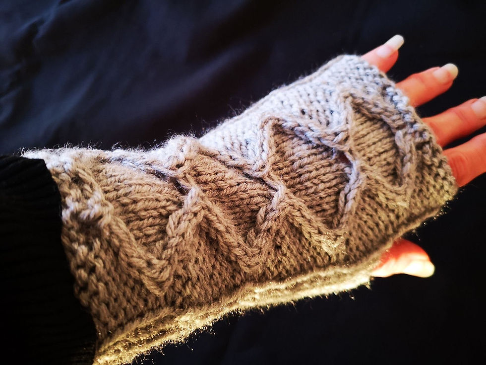 Thumbnail: Light Gray Fingerless Texting Gloves