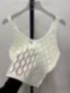 Thumbnail: White Knit See Thru Tank Top
