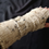 Thumbnail:  Creme/Brown Aran Tweed HandKnit Seamless  Fingerless Gloves made by Rolollo Canada