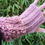 Thumbnail: Marsala Rose Handmade Knitted Loop Fingerless Gloves
