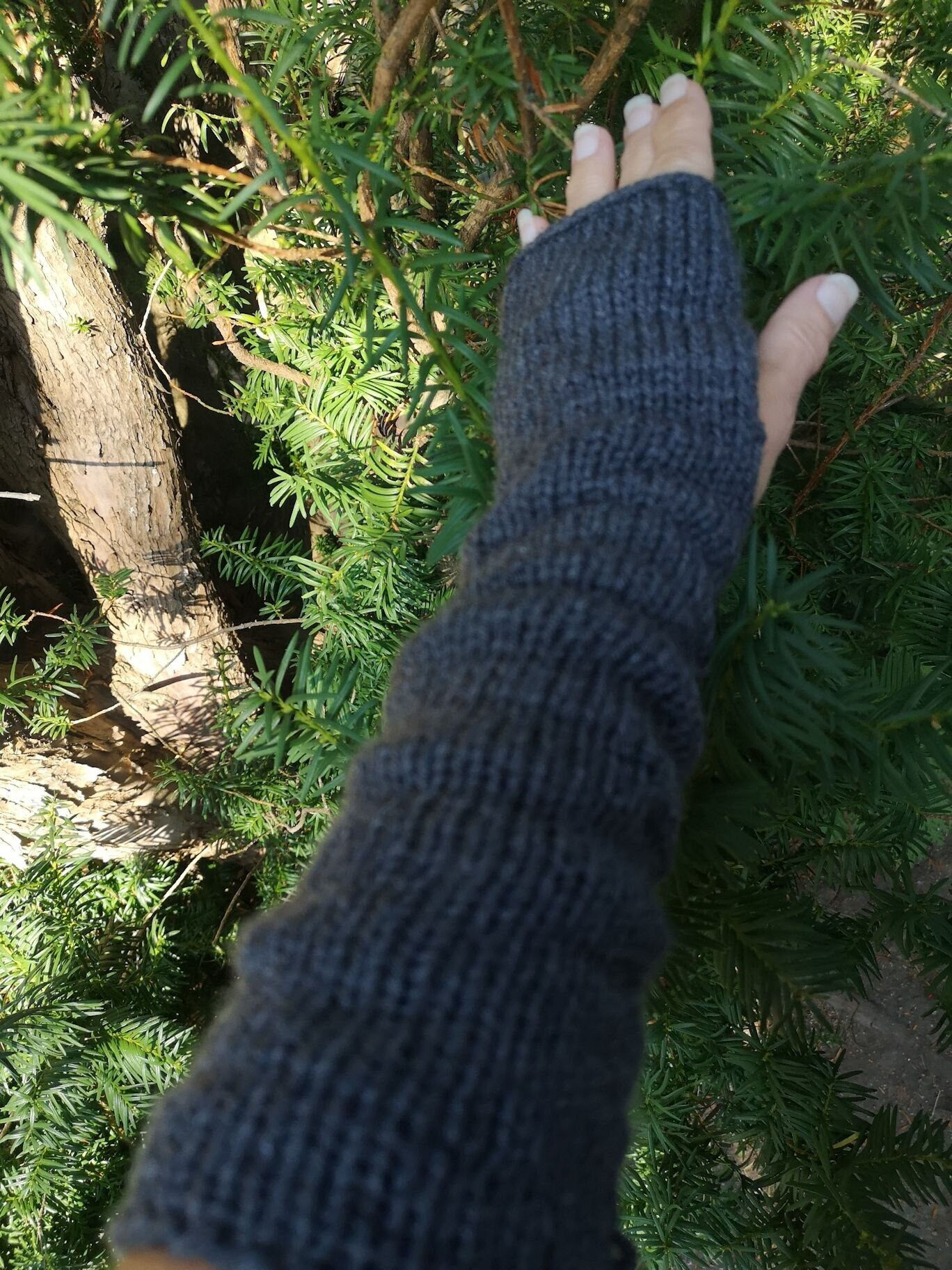 Long Handknitted Fingerless Gloves Armwarmer Unisexl Multiple Colors