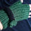 Thumbnail: Handknit Fingerless Gloves Mittens St.Patrick's Day Green Shamrock Clover