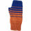 Thumbnail: Blue and Orange Fingerless Handknit Gloves Mittens For Sports Fans CFL