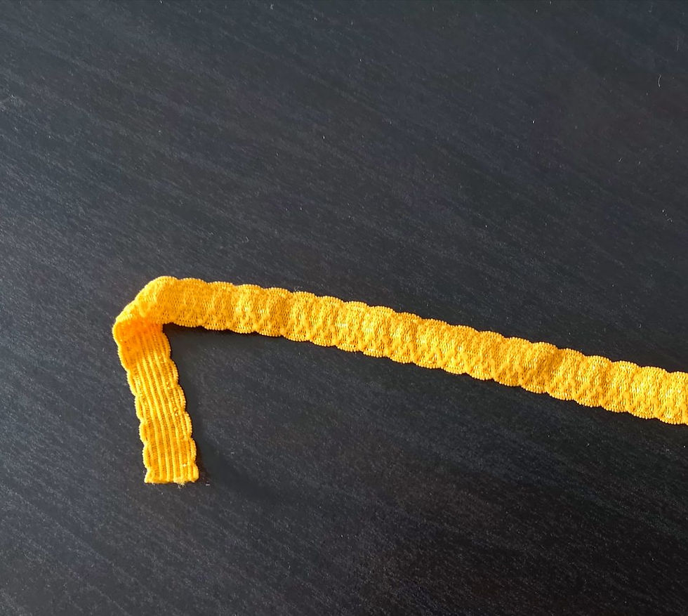 Stretchy Narrow Elastic Lace for Sewing or DIY Crafts Orange