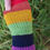 Thumbnail: Rainbow Rave Disco Gay Pride lgbt Retro Knit Fingerless Gloves made by Rolollo Canada