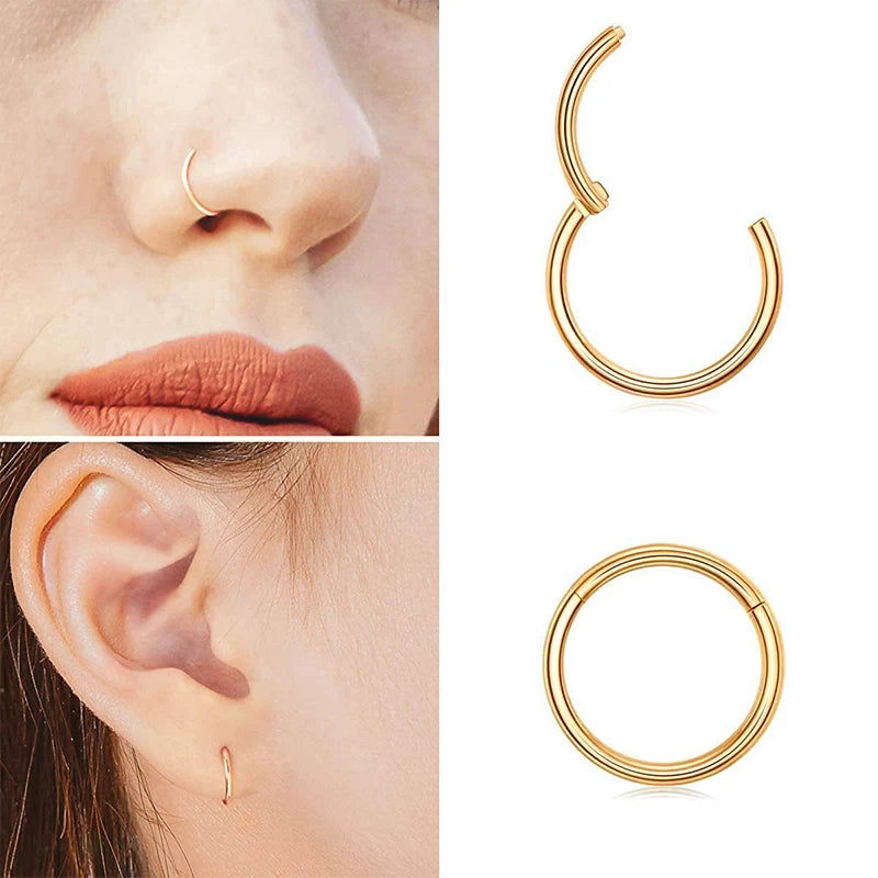 Thumbnail: 1PC Stainless Steel Nose Hoop Septum