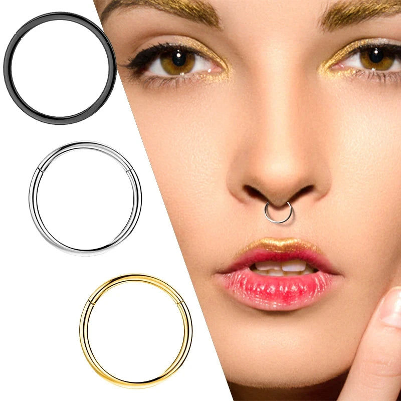 Thumbnail: 1PC Stainless Steel Nose Hoop Septum