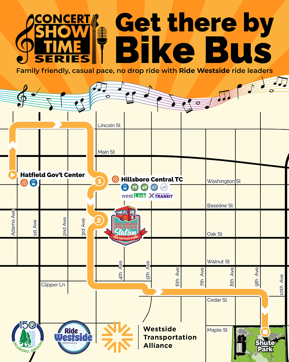 Bike Bus to Hillsboro Showtime Concerts at Shute Park