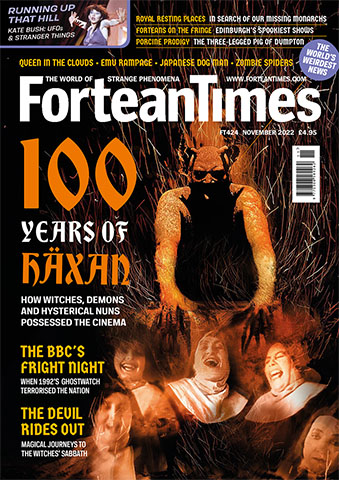 Front cover of The Fortean Times - Issue 424 November 2022