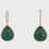 Miniaturbild: Valerie Pear Drop Gemstone Earring Rosegold Emerald Green