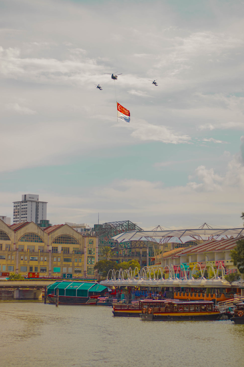 above the Singapore river