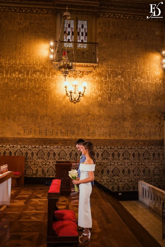 casamento na basílica nossa senhora das dores em porto alegre noivos no altar