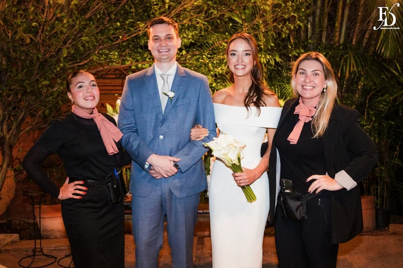 casamento no gazebo do le bistrot gourmet em porto alegre decoração clássica e elegante em verde e branco
