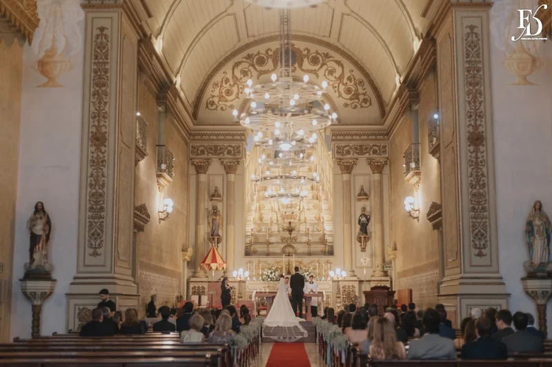 casamento igreja basílica nossa senhora das dores noivos no altar