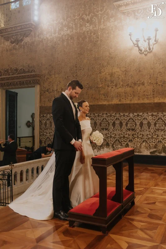 casamento igreja basílica nossa senhora das dores noivos no altar