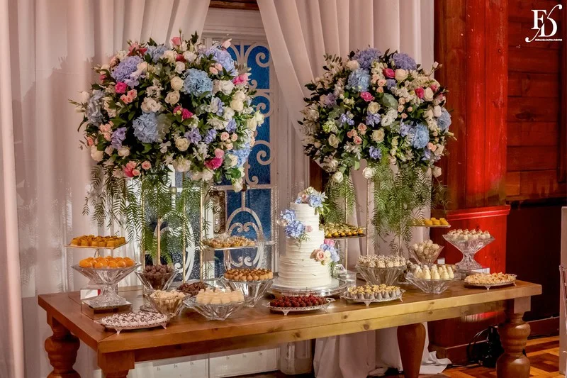 festa de casamento no salão boa vista da associação leopoldina juvenil em porto alegre mesa de doces
