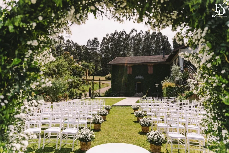 casamento na la casa piemont em farroupilha cerimônia ao ar livre