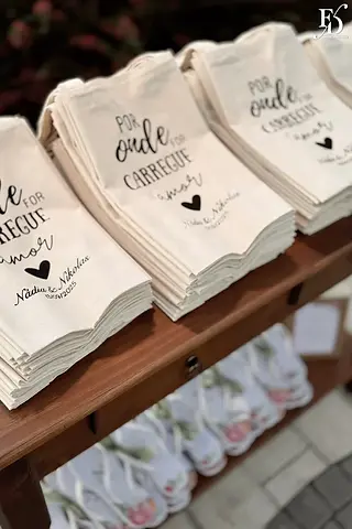 sacola retornável para lembrancinha de casamento