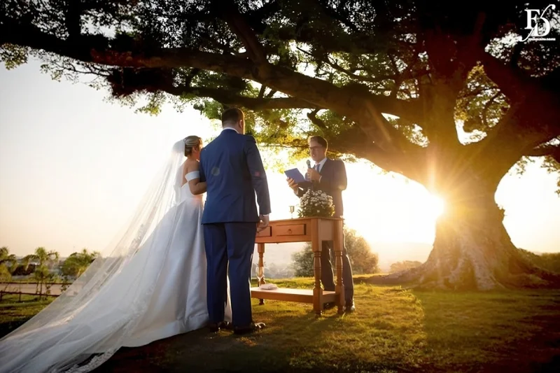casamento no espaço paraíso em porto alegre com cerimônia ao ar livre no por do sol