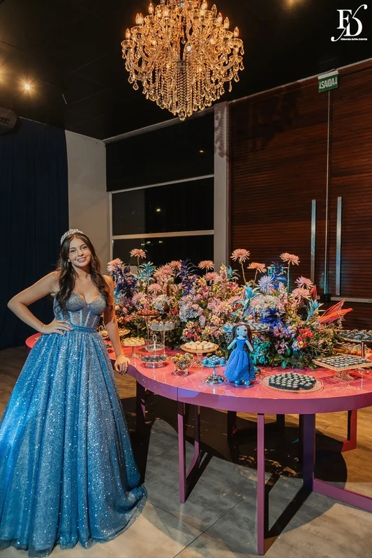 festa de 15 anos porto alegre na casa vetro com tema de aurora boreal