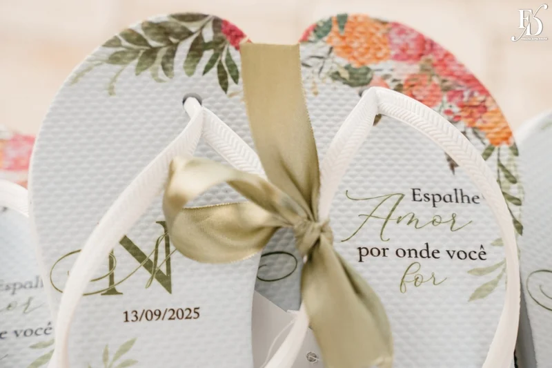 chinelos personalizados para casamento