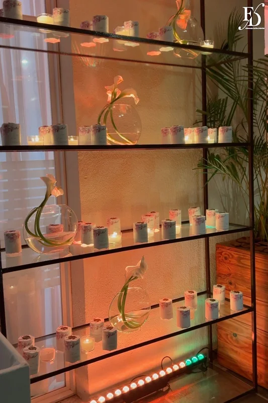 festa de aniversário de leissa hertzog com tema luz e sombra realizado no rossi parque panamby em porto alegre com decoração elegante e sofisticada