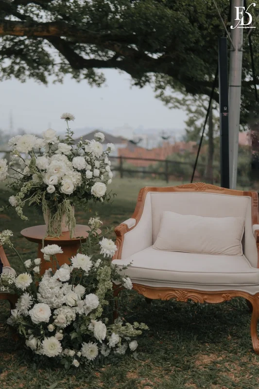 recepção no espaço paraíso em porto alegre viamão alvorada recepção externa decoração europeia cloud dancer european stylling lounge