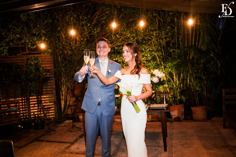 casamento no gazebo do le bistrot gourmet em porto alegre decoração clássica e elegante em verde e branco