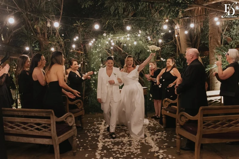 noivas Ivana e Cristiane no Le Bistrot Gourmet casamento LGBT Porto Alegre