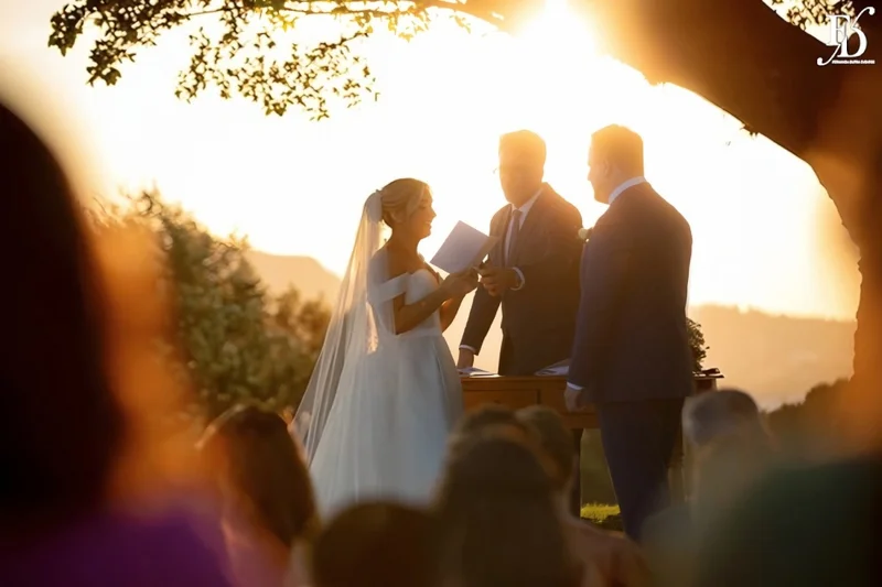 casamento no espaço paraíso em porto alegre com cerimônia ao ar livre no por do sol