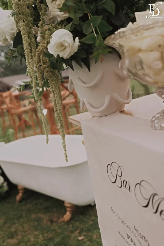 recepção no espaço paraíso em porto alegre viamão alvorada recepção externa decoração europeia cloud dancer european stylling bar