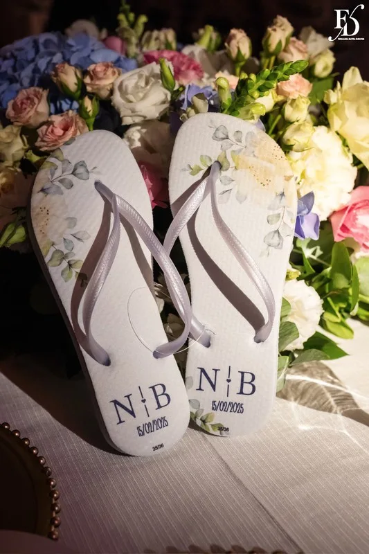 festa de casamento no salão boa vista da associação leopoldina juvenil em porto alegre chinelo personalizado