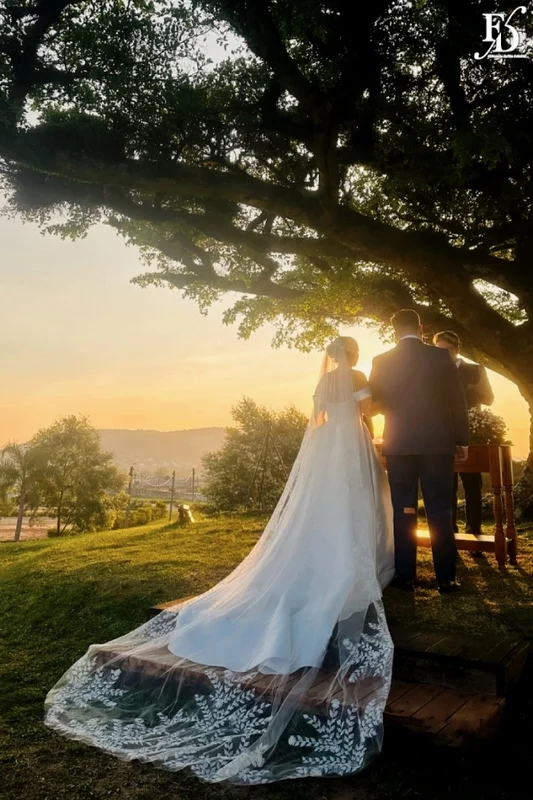 casamento no espaço paraíso em porto alegre com cerimônia ao ar livre no por do sol