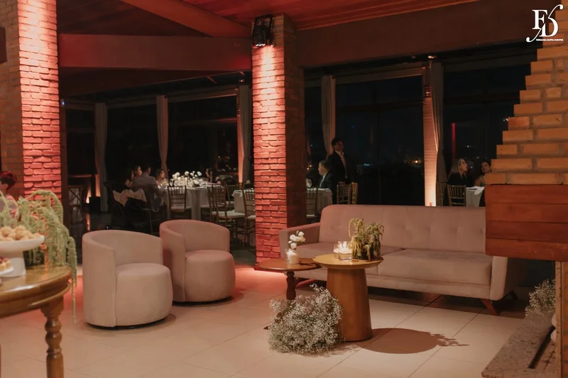 recepção no espaço paraíso em porto alegre viamão alvorada decoração europeia cloud dancer european stylling lounge