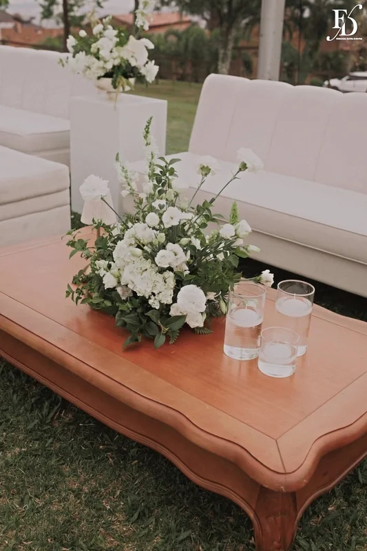 recepção no espaço paraíso em porto alegre viamão alvorada recepção externa decoração europeia cloud dancer european stylling lounge