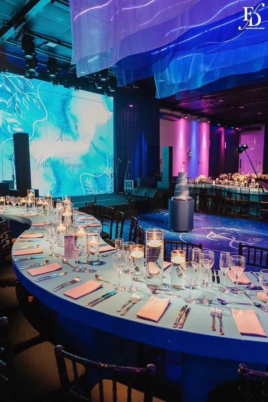 festa de 15 anos porto alegre na casa vetro com tema de aurora boreal