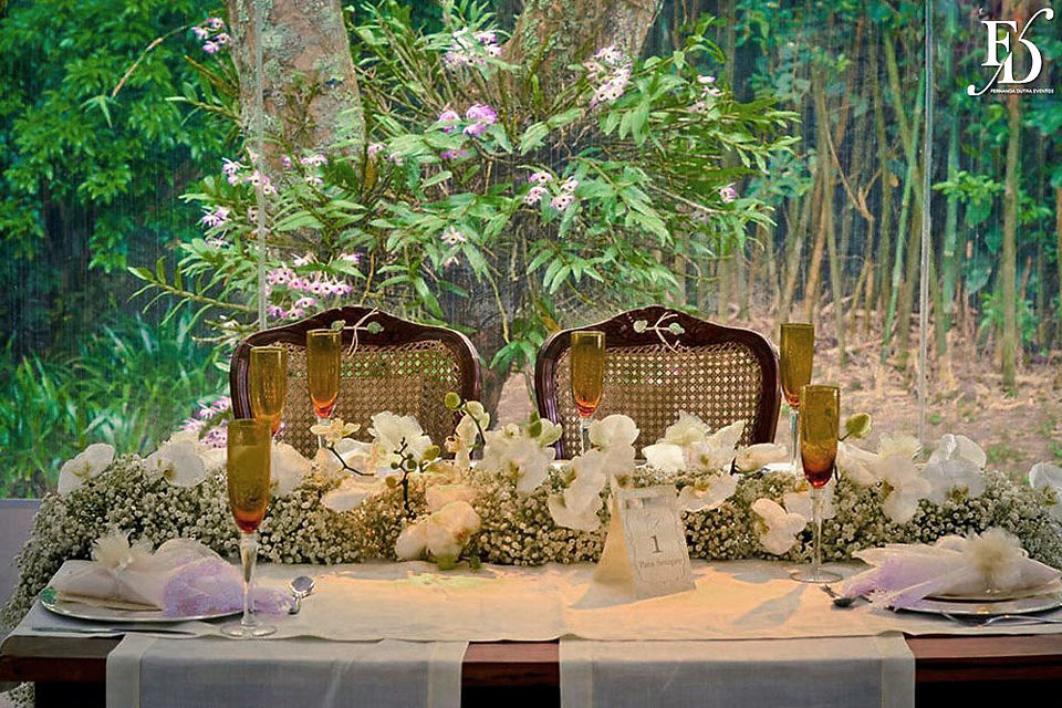 casamento com cerimônia e recepção na casa da figueira em porto alegre com decoração rústico-chique em marfim dourado e branco por life eventos especiais cerimonialista em porto alegre para casamento