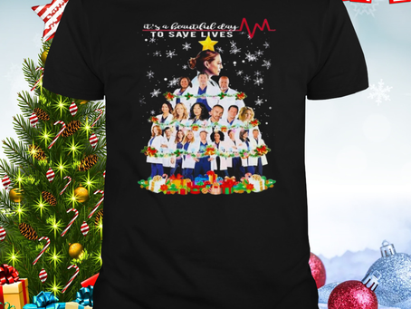 Grey’s Anatomy it’s a beautiful day to save lives christmas shirt