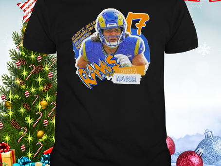 Los Angeles Rams Puka Nacua Football Paper T-Shirt