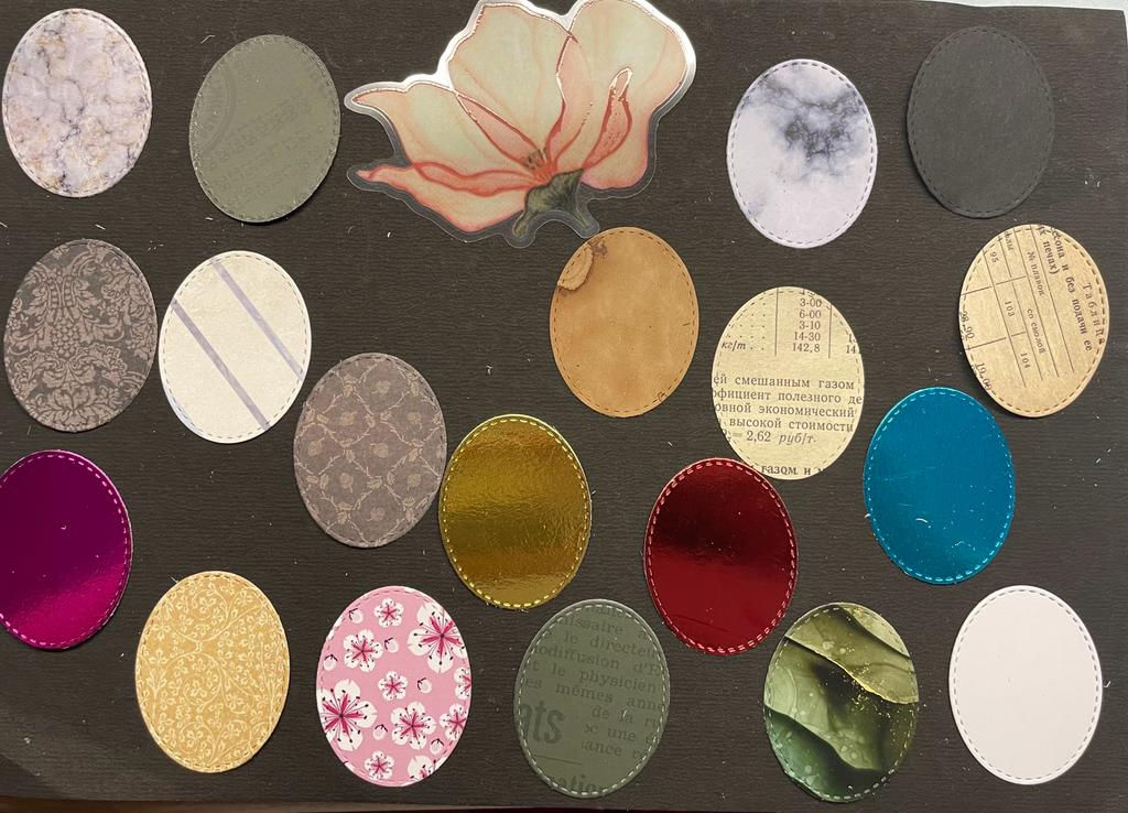 Embossed Ovals (set of 5)