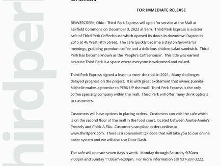 Black-owned Coffeehouse announces Fairfield Commons Mall expansion