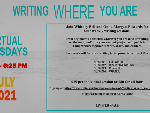 Two Local Writers Host Writing Workshop, “Writing Where You Are”