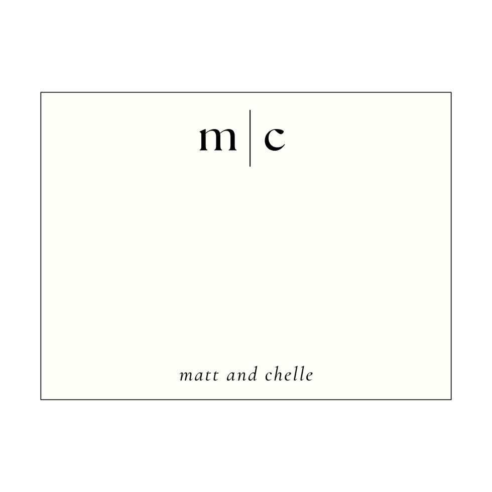 Classic Monogram Notecards